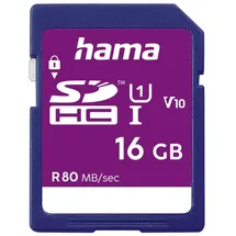 Hama SDHC 16 GB Class 10 80MB/s UHS-I 00124134
