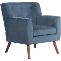 deluke Loungesessel MUSCAT Cord 72 x 80 x 74 cm Blau