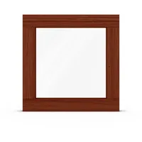 Fenster Mahagoni, Holz Classic 68, Holzfarbe Kiefer Mahagoni 211, 2-fach Verglasung Ug 1,1, 510x510 mm, festverglast, nach Maß
