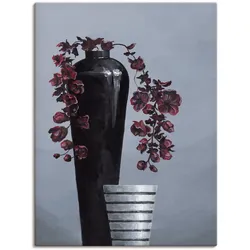 Wandbild ARTLAND "Metallische Vasen", grau (farbe bild(er): grau), B:60cm H:80cm, Bilder, als Alubild, Outdoorbild, Leinwandbild, Wandaufkleber, versch. Größen