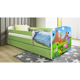 raumhirsch furniture Kinderbett Safari 80 x 180 cm Holzwerkstoff grün