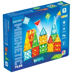 Geomag Magnetic Tiles Gems, Magnetbausystem, 16 Teile