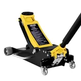 Rangierwagenheber Wagenheber Mit Niedrigem Profil & 360° Rollen 2,5 T, Doppelkolben-schnellhubpumpe, 95–475 Mm Hubhöhe, Hydraulische Wagenheber Für Kompakte Suvs Gelb + Schwarz
