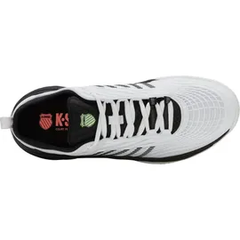 K-Swiss Hypercourt Supreme 2 Clay Tennis Shoe, White/Black/Soft Neon Green, 47 EU