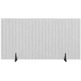 Sphero Design Akustikplatte als dekorative Schreibtisch-Trennwand grau|silberfarben 160 cm x 60 cm