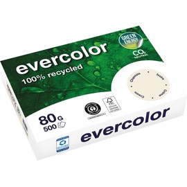 Clairefontaine Recyclingpapier Evercolor hellgelb DIN A4 80 g/qm 500 Blatt