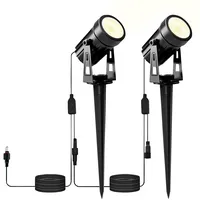 Luminea 2tlg.-Erweiterungs-Set Aluminium 425 Lumen 6 W inkl. Erdspieß schwarz