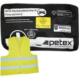 PETEX 2 in 1 Verbandtasche Plus, Inhalt nach DIN13164:2022 in Schwarz, Erste-Hilfe, First-Aid-Kit