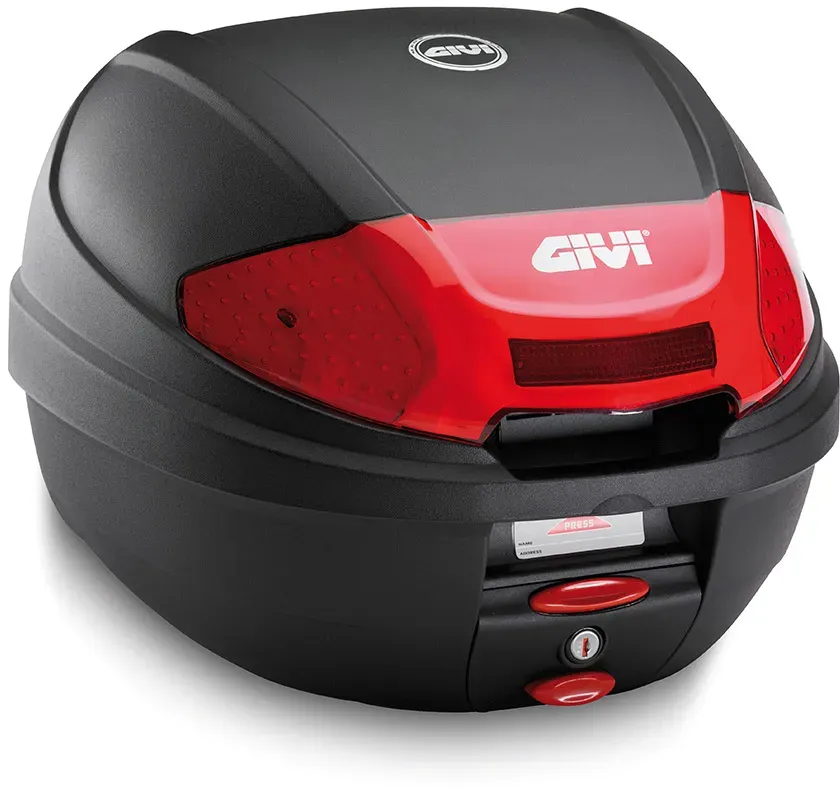 GIVI E300 - Monolock topkoffer met nieuwe sluiting, zwart-rood