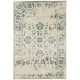 benuta Basic Teppich Suki - Creme/mint 300x400 cm - Kunstfaser - Rechteckig & im Style: Vintage, Orient Style - Pflegeleicht für Wohnzimmer Schlafzimmer