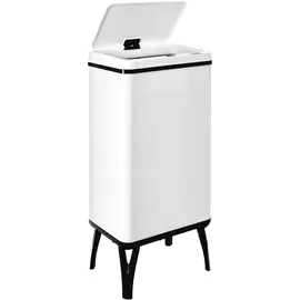 Wellhome WELL HOME MOBILIARIO - DECORACIÓN Intelligenter Mülleimer mit automatischem Öffnen oder Handkontakt, 50 l, 35,5 x 26 x 83,5 cm, weiß.