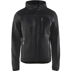 BLAKLÄDER® Strickjacke 4930, mit Softshell, dunkelgrau/schwarz 1 Stück, Größe: XL