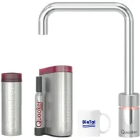 Quooker Nordic Square single tap verchromt glänzend Wasserhahn & PRO3 & CUBE
