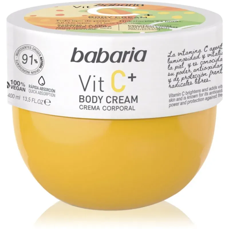 Babaria Vitamin C hydratisierende Körpercreme für alle Oberhauttypen 400 ml