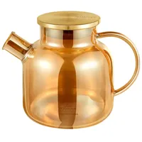 Wilmax - Glas Teekanne mit Edelstahl-Deckel - 1200ml - Teezubereiter für losen Tee - Glaskanne - Kanne aus hitzebeständigem Glas - Teapot - Glaskanne für Heiß- und Kaltgetränke