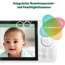 LEAPFROG LF915 Baby Monitor with Camera, Colour Night Vision, 5 Inch HD 720p Display, 360 Degree Pan-Tilt, 8X Zoom, Night Light, Humidity/Temperature Sensor, Up to 300 m Range, Two Way Talk