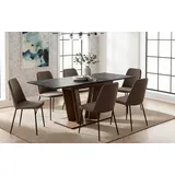 B&D home Willem 120-160 x 76 x 80 cm schwarz