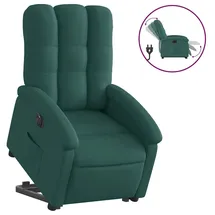 vidaXL Relaxsessel mit Aufstehhilfe Elektrisch 56,4 x 101 x 74,1 cm Dunkelgrün
