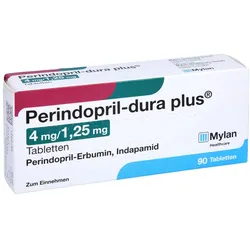 PERINDOPRIL dura plus 4mg/1,25mg Tabletten 90 St
