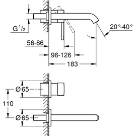 Grohe Essence Einhandmischer hard graphite gebürstet 19408AL1