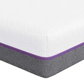 vidaXL Matratze Weiß und Grau 140 x 190 cm Memory Foam