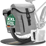 MIVELO Fahrrad Doppeltasche aus recyceltem Material 36L "DUPLEX" - Grau - Neu,oft gekauft