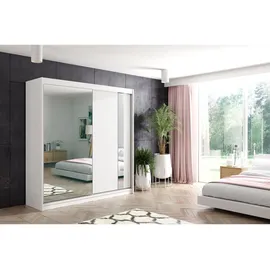 altdecor Schiebetürenschrank GRACE 200 x 216 x 61 cm Weiß