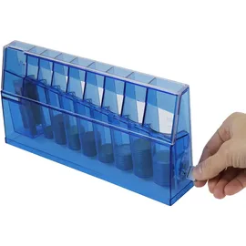 HMF 4710-05 Münzsortierer Euro Spardose 24 x 5 x 12 cm, Blau