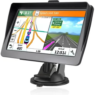 7 Zoll GPS-Navigationsgeräte für Auto/LKW/Camper 2025​​ mit Europa-Karte – Sprachführung, POI & Tempowarnung, Lebenslange Kostenlose Kartenupdates