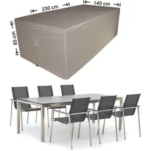 Raffles Covers Wetterschutz für Gartenmöbel Sitzgruppe 230 x 140 x 85 cm Schwarz
