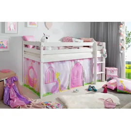 TICAA Hochbett "Prinzessin Liora" Kiefer weiß