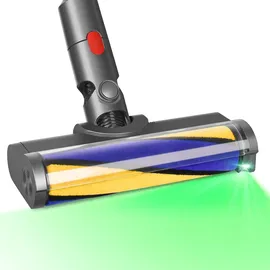 DrRobor Softwalze Bodendüse Für Dyson V10 V11 V7 V8, Elektrischer Soft Roller Bürste Aufsatz Mit Led-leuchten, Um Unsichtbaren Staub, Geeignet Zum Reinigen Von Hartböden