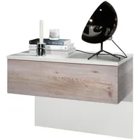 Vladon Nachttisch, Silbereichen, Holzwerkstoff, 60x46x35 cm, Schlafzimmer, Nachttische
