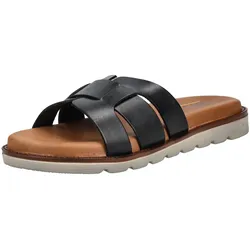 Pantolette CAMEL ACTIVE "camel active Pantoletten Leder", Damen, Gr. 36, schwarz, Leder, casual, Schuhe