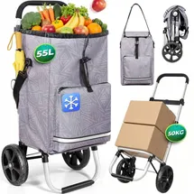 HOMECALL Einkaufswagen Geometrie-Print 55 L