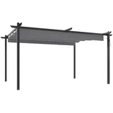 vidaXL Pavillon mit Ausziehbarem Dach 4 x 3 m Anthrazit