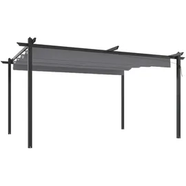 vidaXL Pavillon mit Ausziehbarem Dach 4 x 3 m Anthrazit