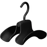 WENKO Handtaschenhalter Herkules, 3er Set Taschenhalter zum Aufbewahren an Kleiderstangen oder als Erweiterung zum Teleskop-System Herkules für mehr Ordnung und Übersicht, 9 x 12,5 x 14 cm, Schwarz
