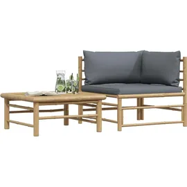 vidaXL Garten-Lounge-Set 2-tlg. braun/dunkelgrau