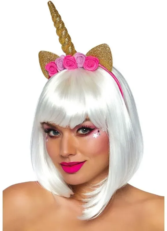 LEG AVENUE - EINHORN-BLUMEN-STIRNBAND GOLD