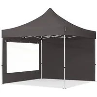 TOOLPORT 3x3m Aluminium Faltpavillon ALU Pavillon Partyzelt grau
