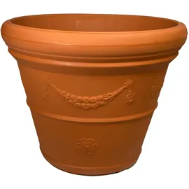 eine marke von es-team www.mein-pflanztopf.de Design-Pflanztopf ROM in der Farbe Terracotta aus Kunststoff | Durchmesser von 40 bis 90 cm (Farbe: Terracotta, Größe F65) | Höhe: 49 cm