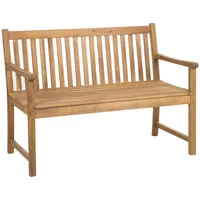 Beliani Gartenbank VIVARA Heller Holzfarbton 61x120x88