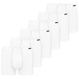 SCHIESSER Retro Boxershorts unifarben weiß XXL 6er Pack