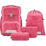 Step by Step BASIS Schulranzen-Set "Pink Bubbles", 4-teilig