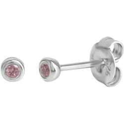 Firetti Paar Ohrstecker »Schmuck Geschenk Silber 925 Ohrschmuck«, mit Zirkonia (synth.) Firetti silberfarben-rosa + rosa