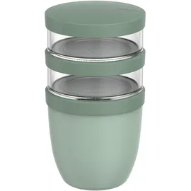 Mepal Müslibecher 3-teilig Ellipse Nordic sage 0,5 l + 2 x 0,2 l