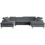 MKS Eckcouch Cord 3-Sitzer Grau