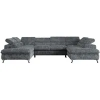MKS Eckcouch Cord 3-Sitzer Grau