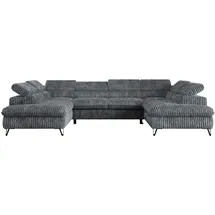 MKS Eckcouch Cord 3-Sitzer Grau